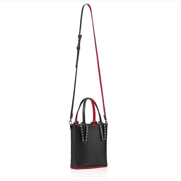 Christian Louboutin Cabata Mini Spiked Tote Black/Red | Sold Out Online | NWOT - Picture 2 of 12